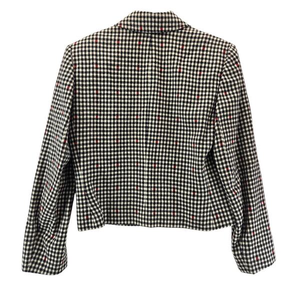 Vintage Miss Pendleton Virgin Wool Skirt Suit 2PC Women 10 Small Black White Red - Picture 4 of 13